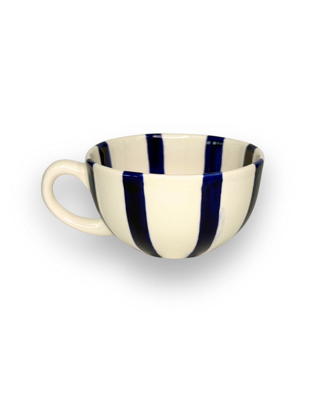 Khaki Blue Stripy Cup
