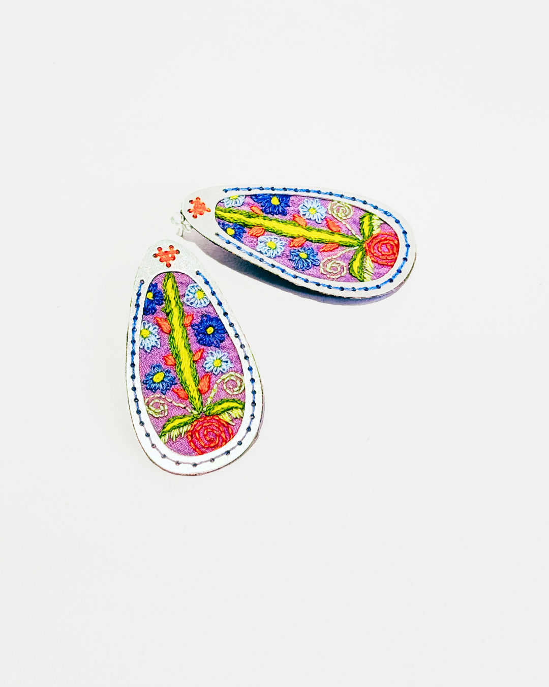 Mojgan Zari Douzi Silver Earring 1