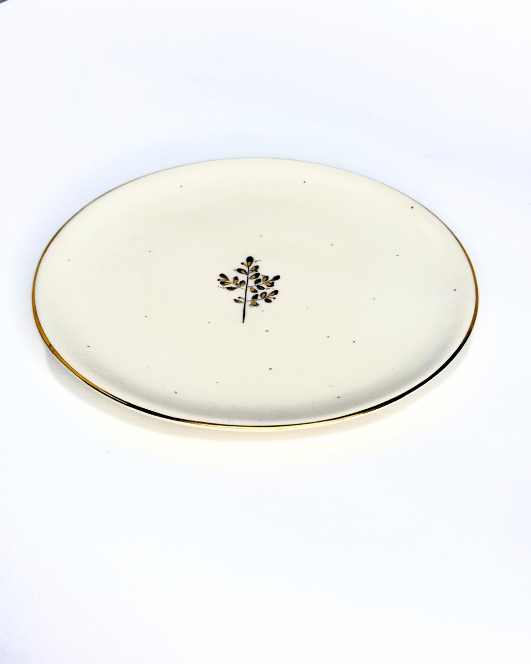Solmaz Golden Leaf Medium Plate