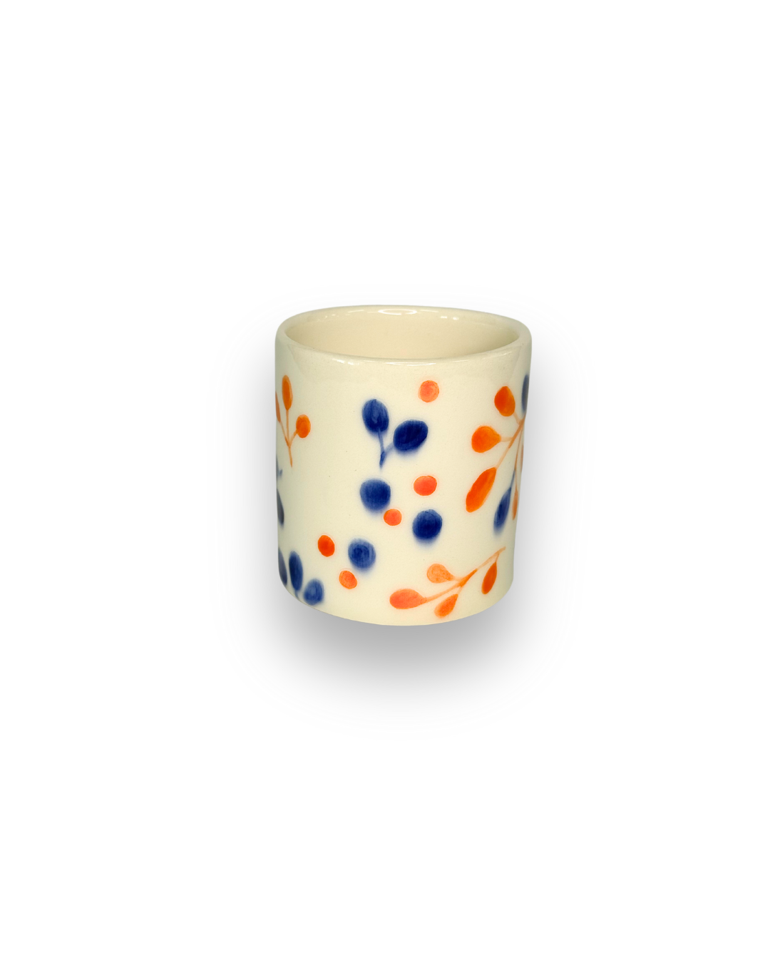 Khaki Blue Orang no handle Mug
