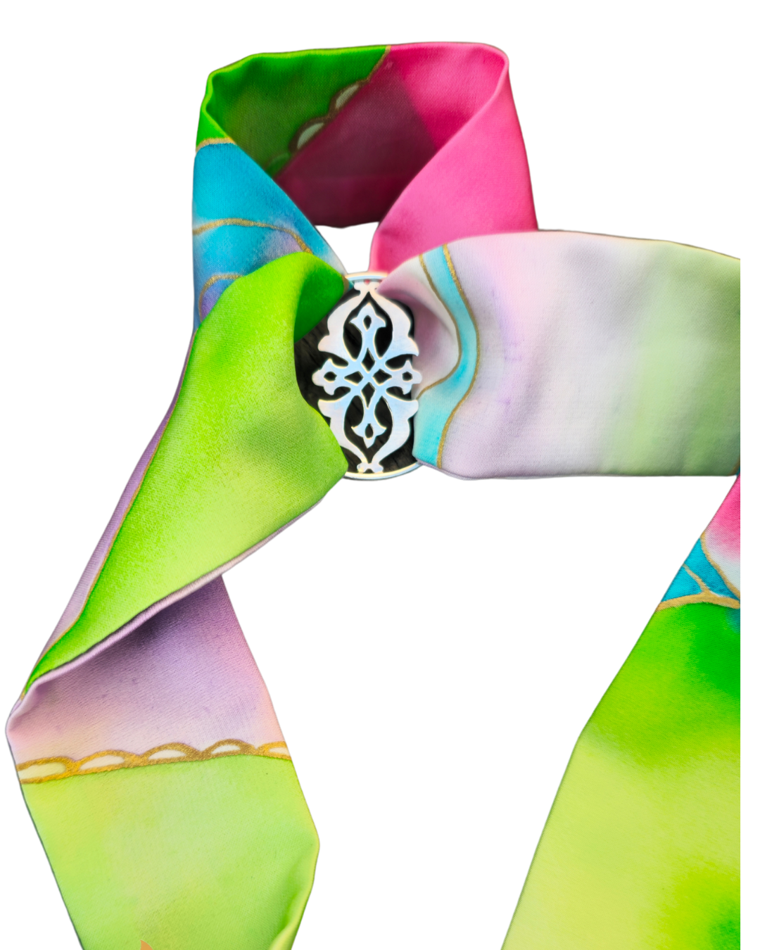 Yana Flower Silver Fabric Bracelets