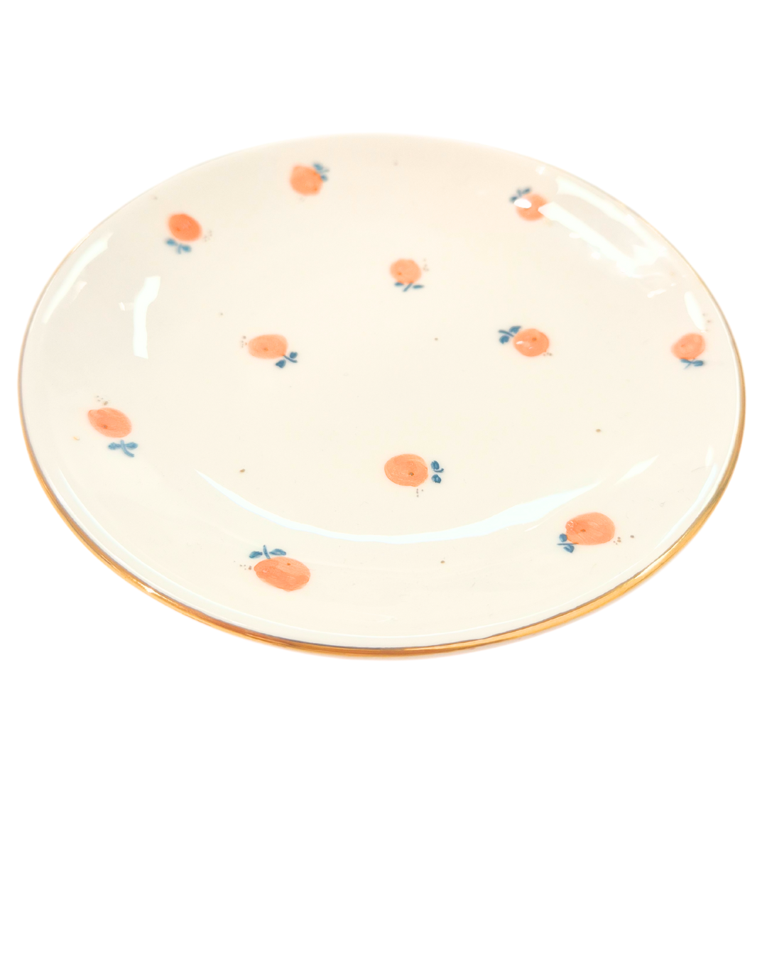 Solmaz Orange dot flower Small Plate