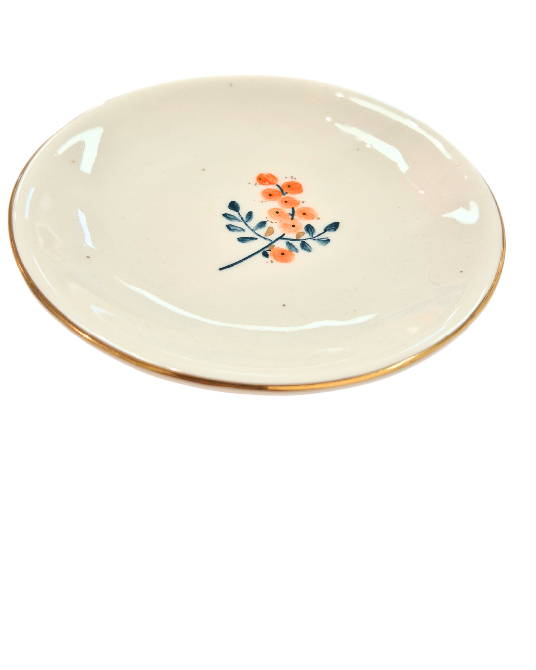 Solmaz Orange Flowers Small Plate