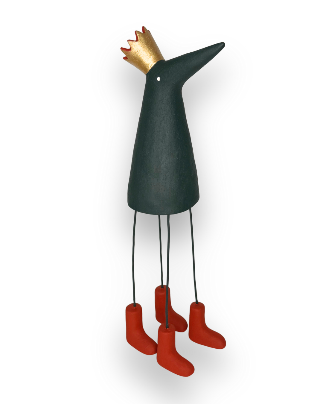 Leecoo Crow the king Ceramic Sculpture