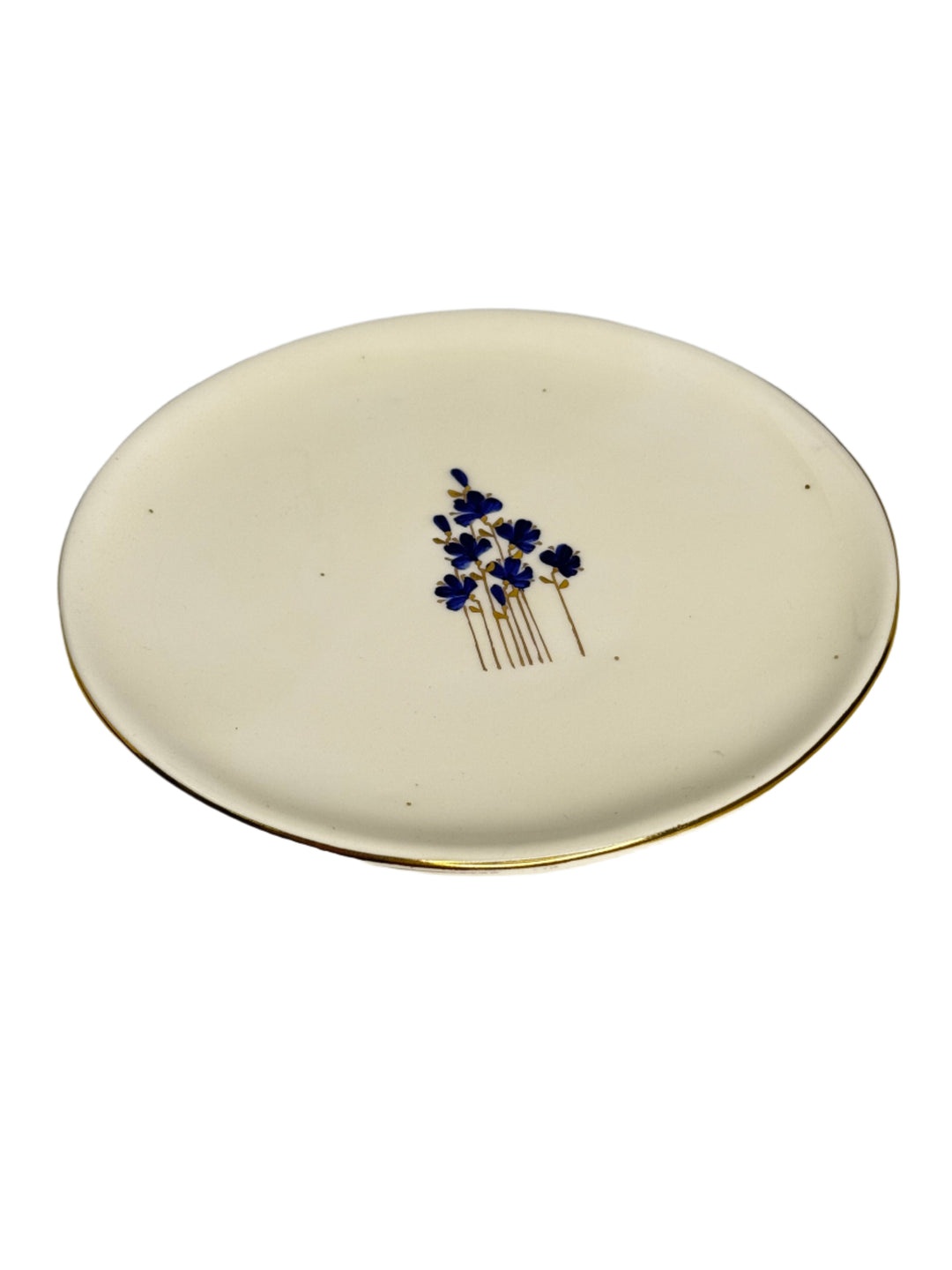 Solmaz Six Blue Flowers Medium Plate