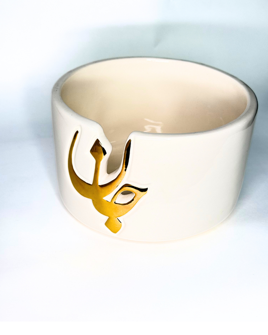 Azadeh Jan Golden Calligraphy Large Bowl