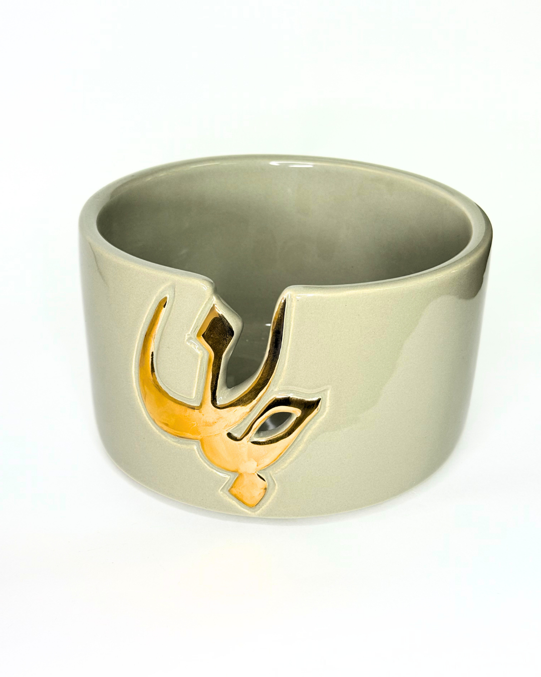 Azadeh Jan Golden Calligraphy Large Bowl