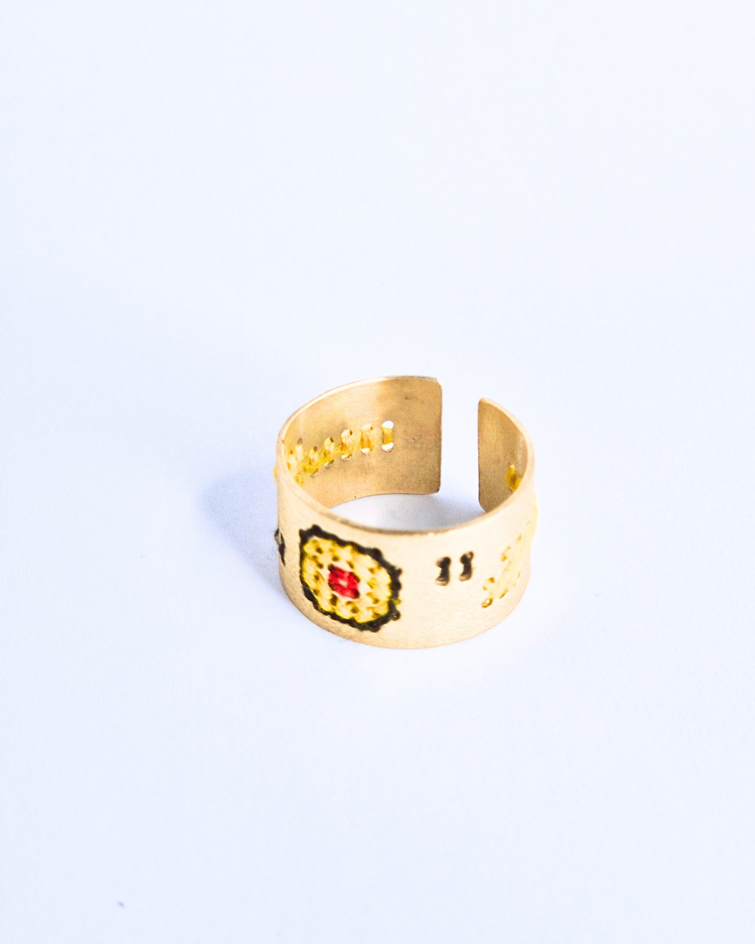 Balochi Rind Mojgan Silver balochi Embroidery Ring Square – Local Edition