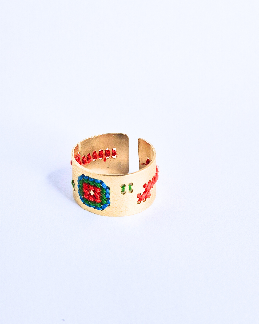 Balochi Rind Mojgan Silver balochi Embroidery Ring Square – Local Edition